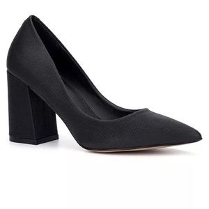 New York And Company Black Block Heel Pump Shoe NYC